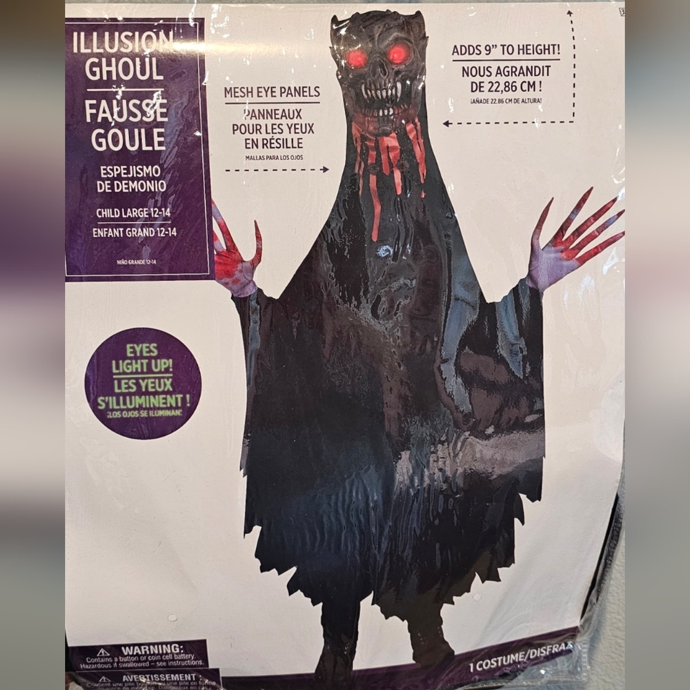 New Illusion Ghoul Kids Costume (Size Child Large 12-14)